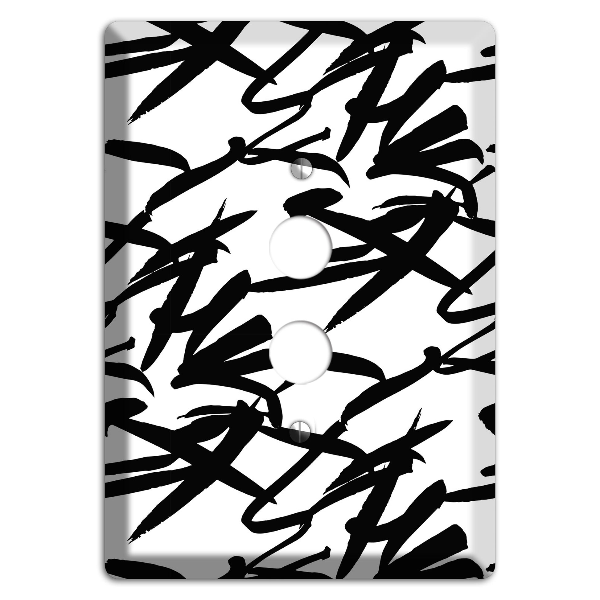 Ink Brushstrokes 2 1 Pushbutton Wallplate