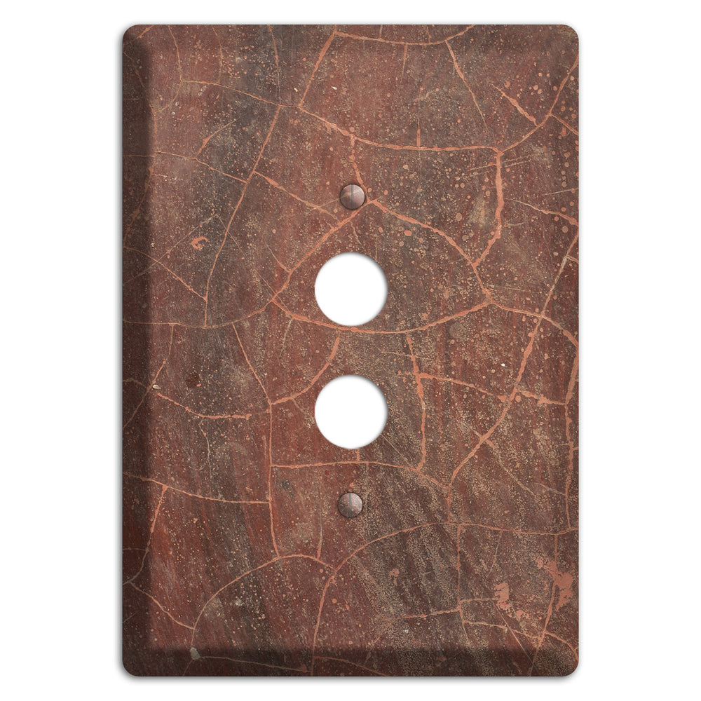 Maroon Cracked Concrete 1 Pushbutton Wallplate