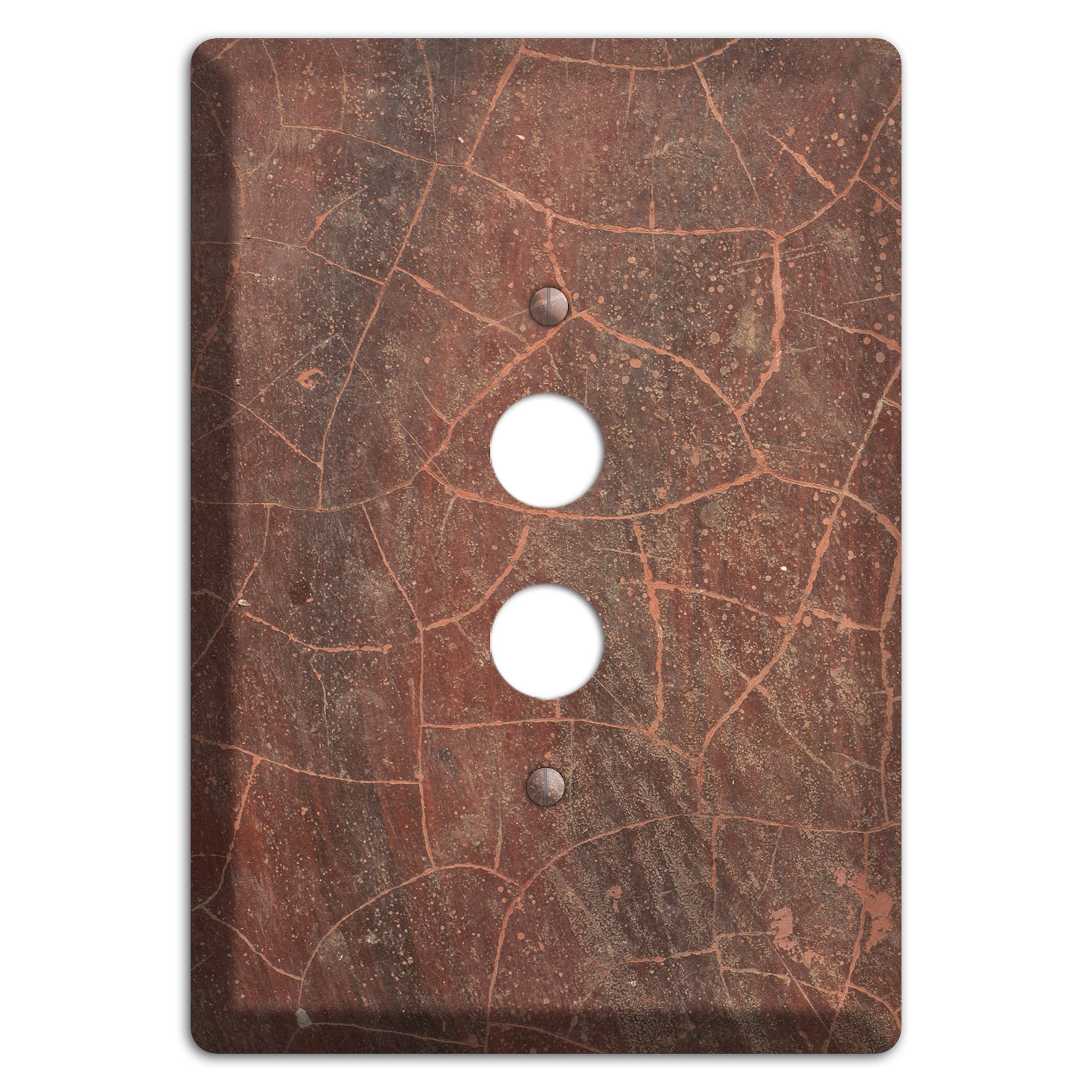 Maroon Cracked Concrete 1 Pushbutton Wallplate