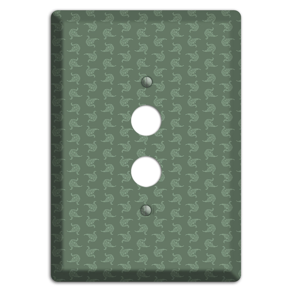 Moss Tiny Trefoil Cartouche 1 Pushbutton Wallplate