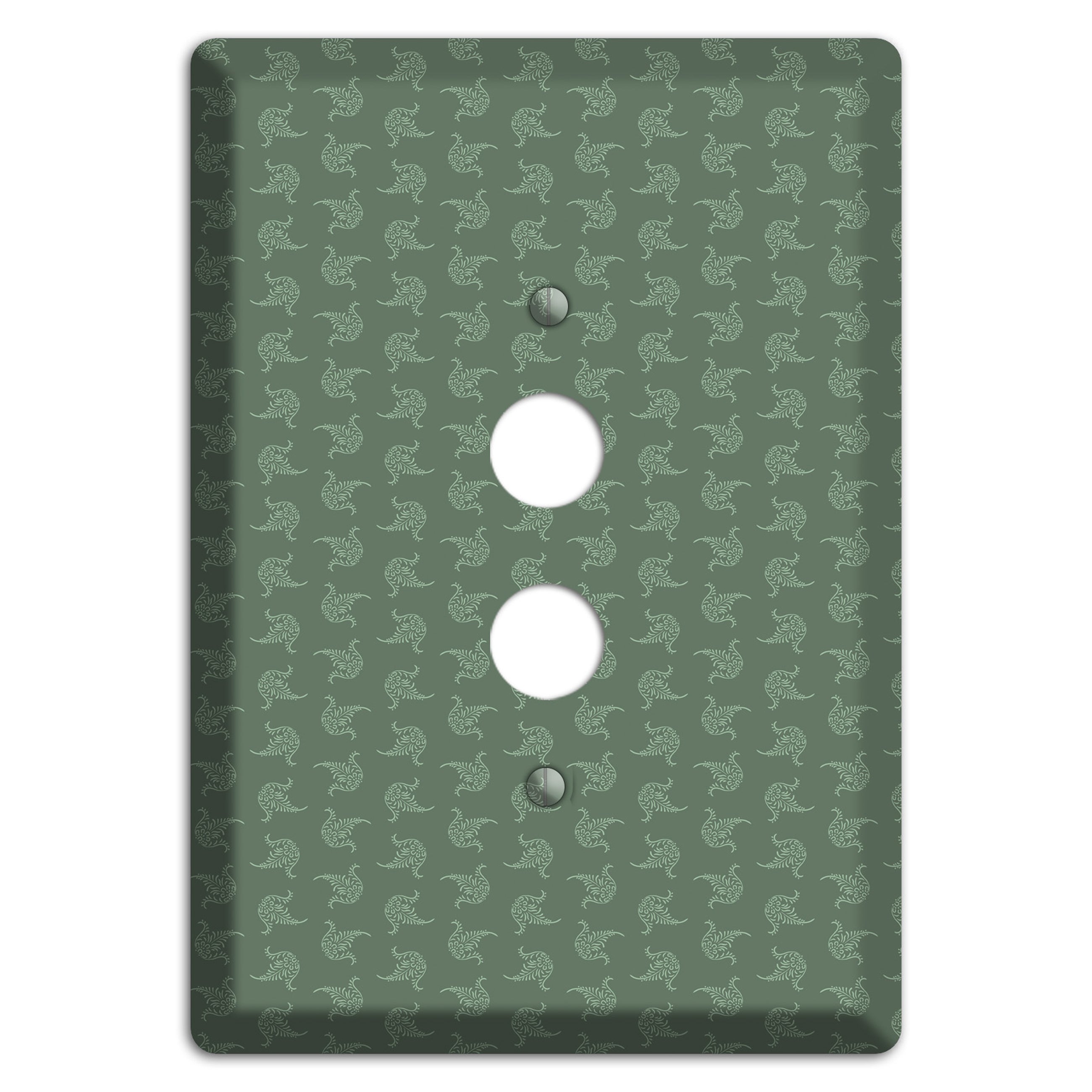 Moss Tiny Trefoil Cartouche 1 Pushbutton Wallplate
