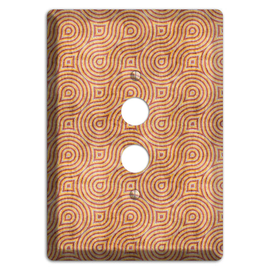 Beige and Red Swirl 1 Pushbutton Wallplate