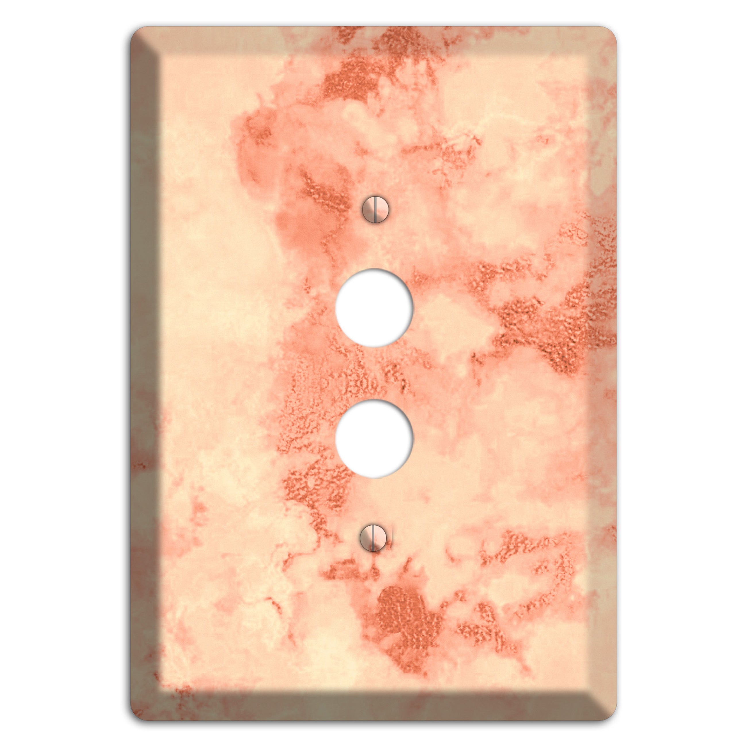 Apricot Peach Marble 1 Pushbutton Wallplate