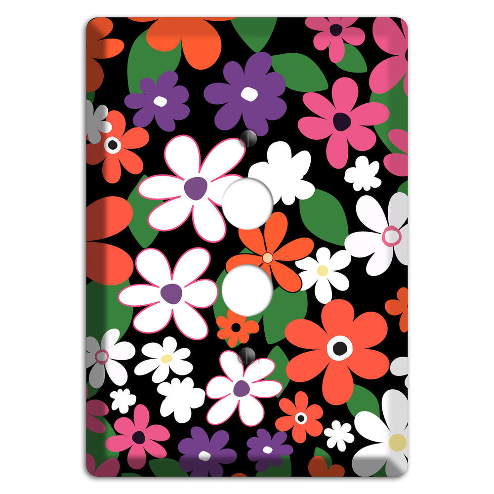 Hippie Flowers 1 Pushbutton Wallplate