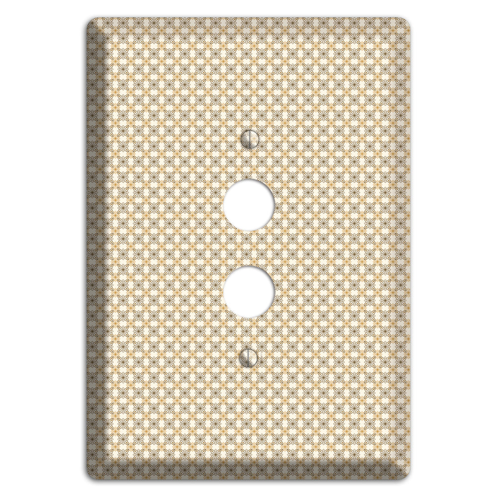 Multi Beige Tiled Arabesque 1 Pushbutton Wallplate