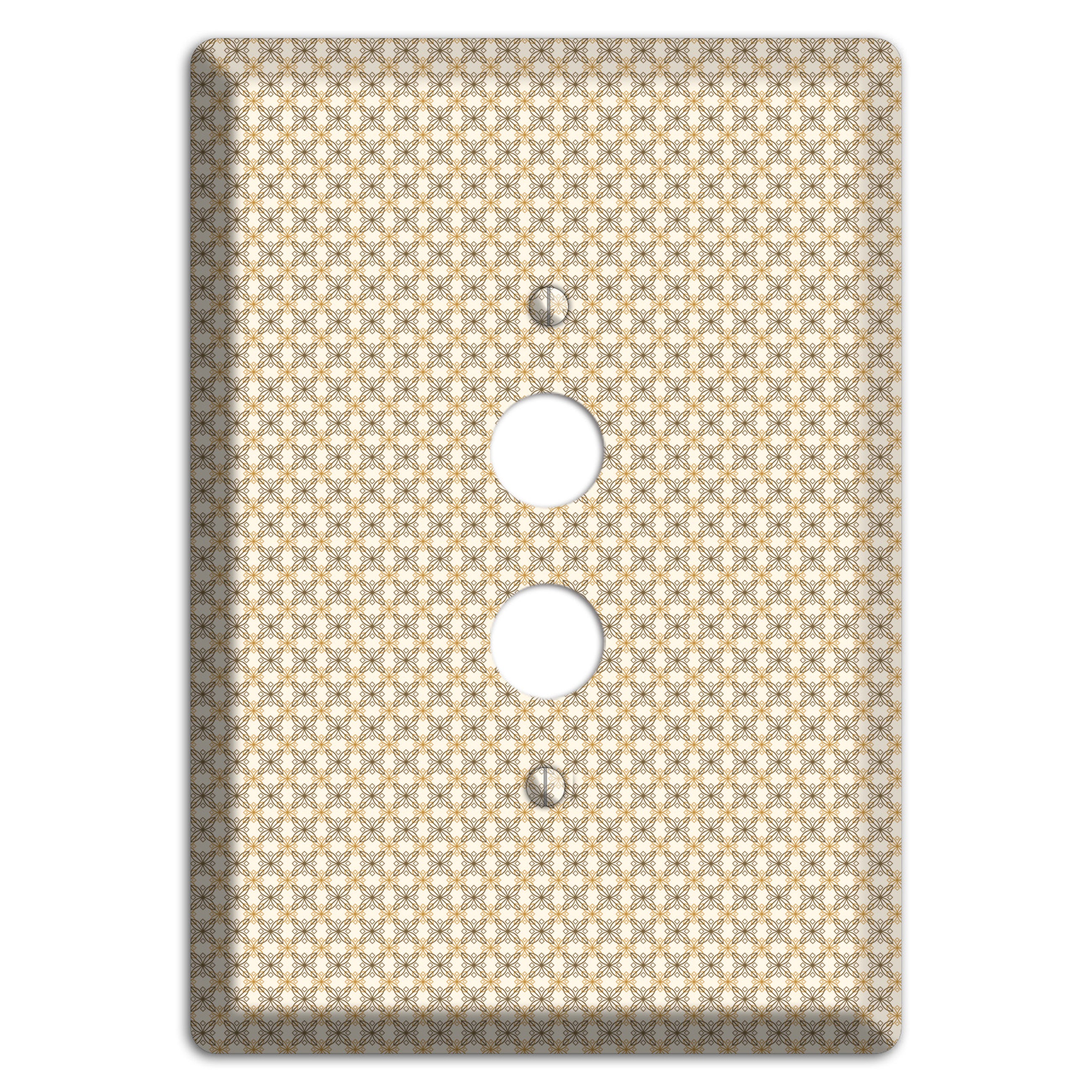 Multi Beige Tiled Arabesque 1 Pushbutton Wallplate