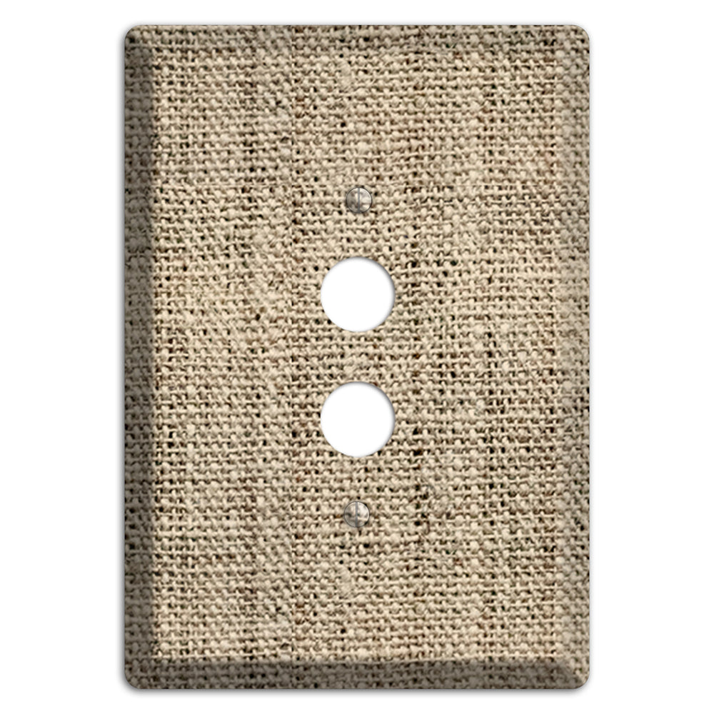 Hillary Burlap 1 Pushbutton Wallplate
