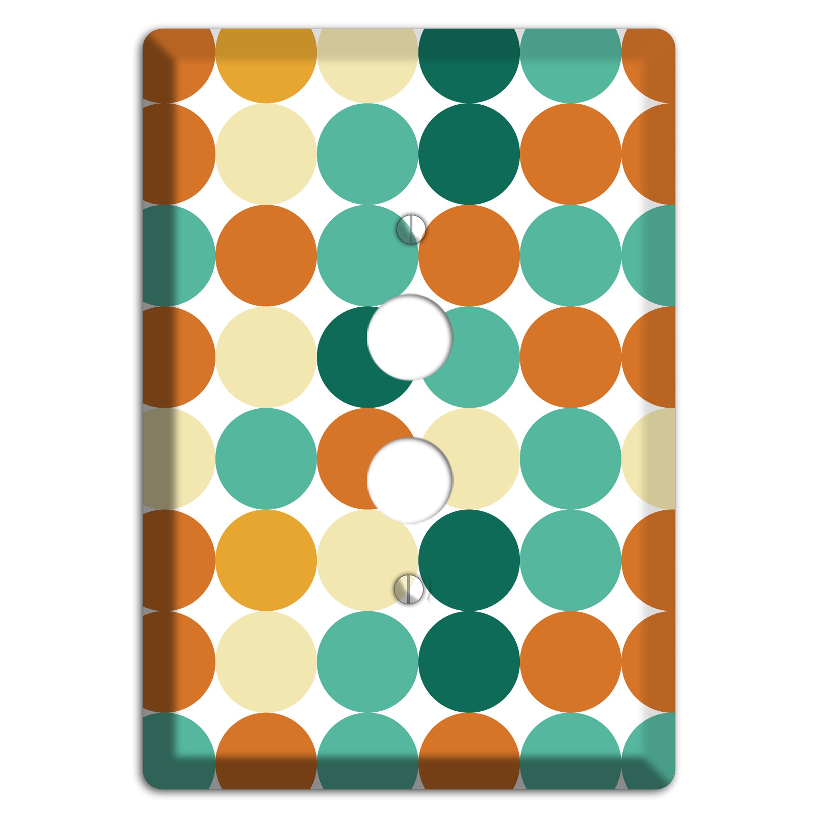 Multi Umber Jade Tiled Dots 1 Pushbutton Wallplate
