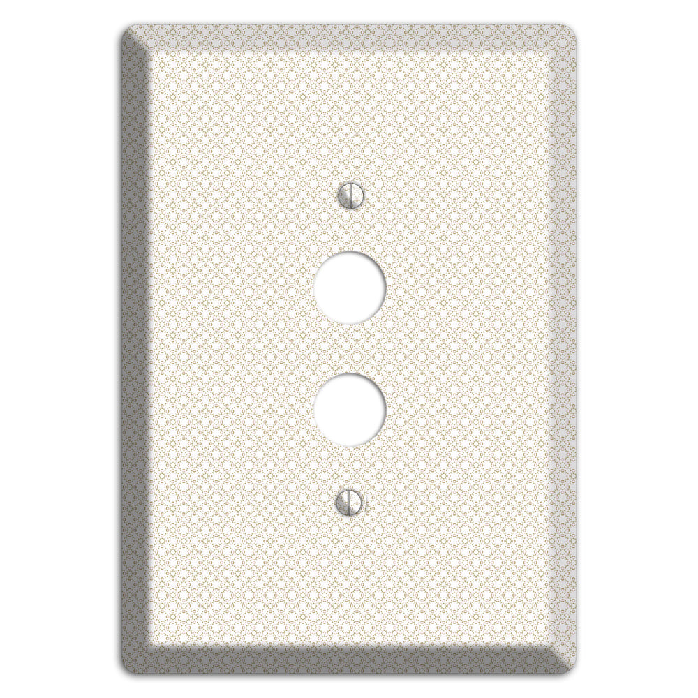 Off White Geometric 1 Pushbutton Wallplate
