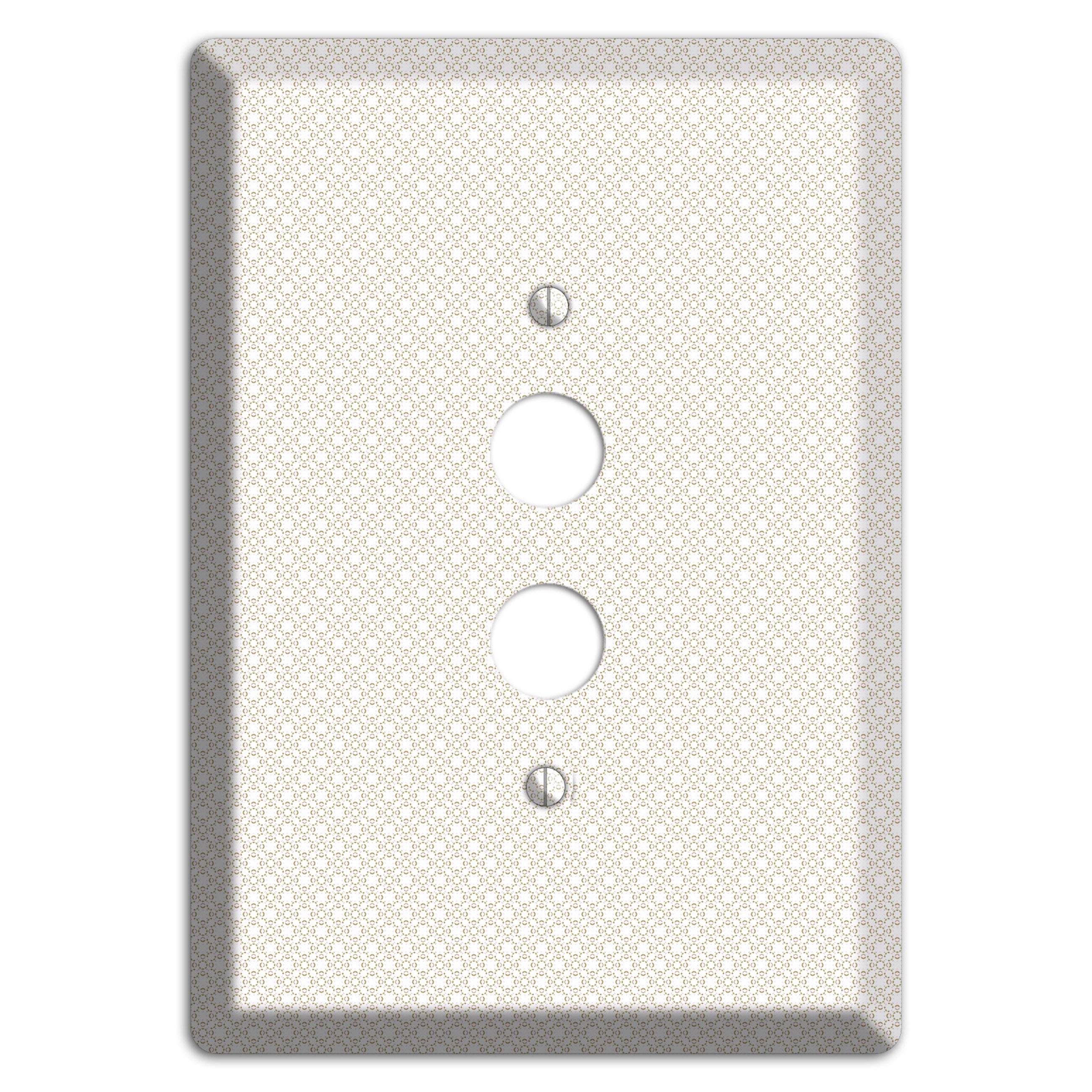 Off White Geometric 1 Pushbutton Wallplate