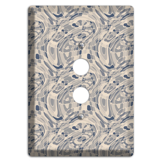 Blue and Beige Abstract 2 1 Pushbutton Wallplate