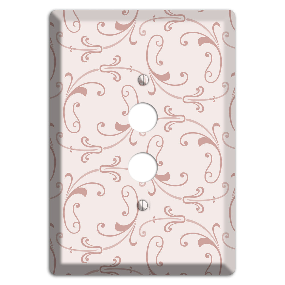 Dusty Rose Victorian Sprig 1 Pushbutton Wallplate