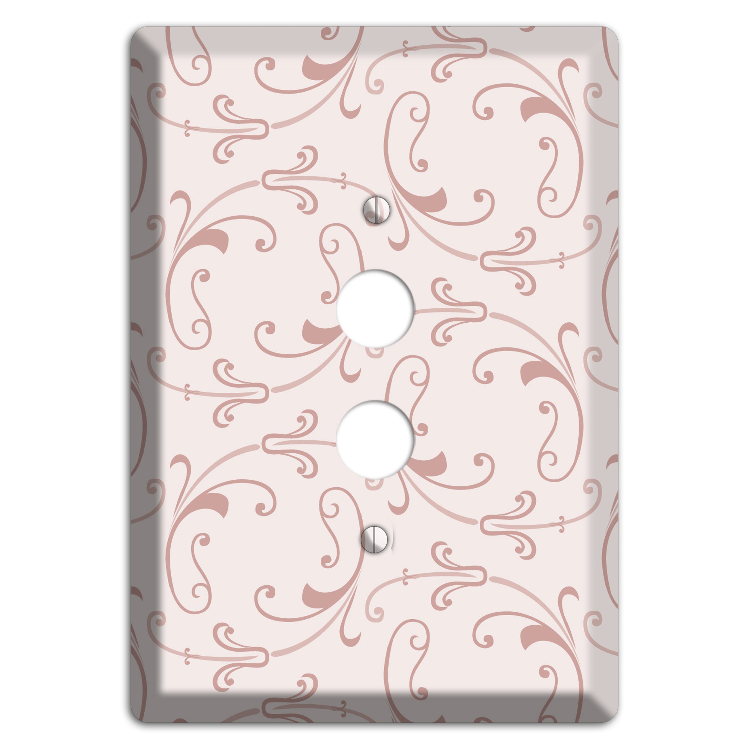 Dusty Rose Victorian Sprig 1 Pushbutton Wallplate
