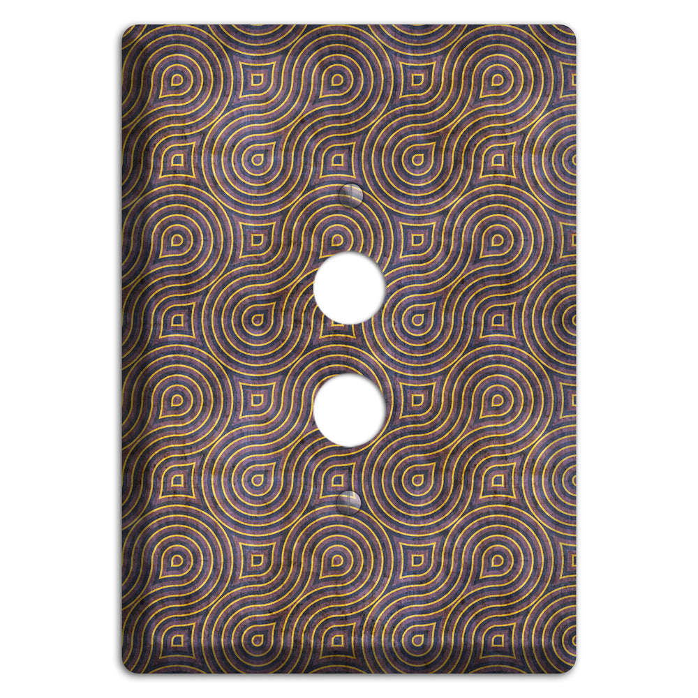 Purple Swirl 1 Pushbutton Wallplate