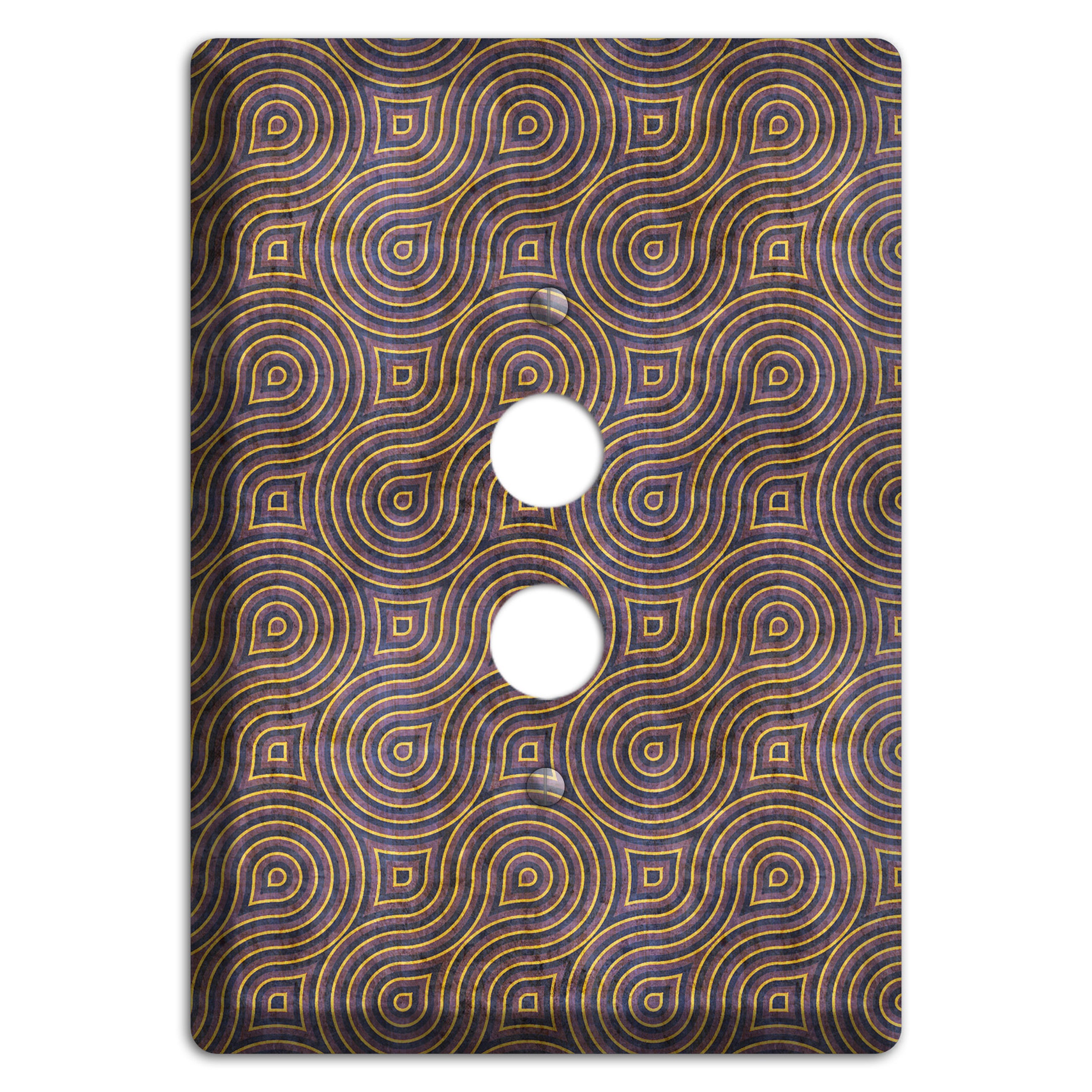 Purple Swirl 1 Pushbutton Wallplate