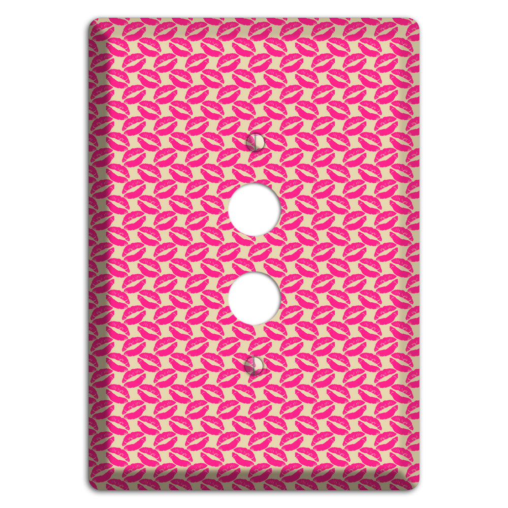 Pink Kisses 1 Pushbutton Wallplate