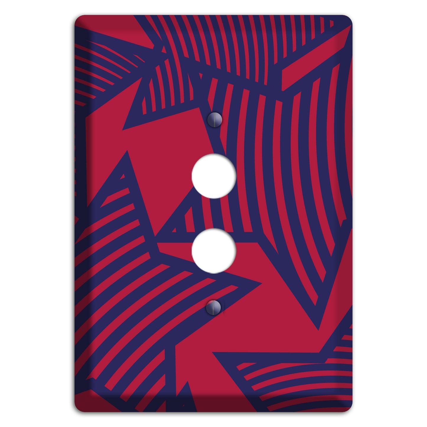 Red with Large Blue Stars 1 Pushbutton Wallplate