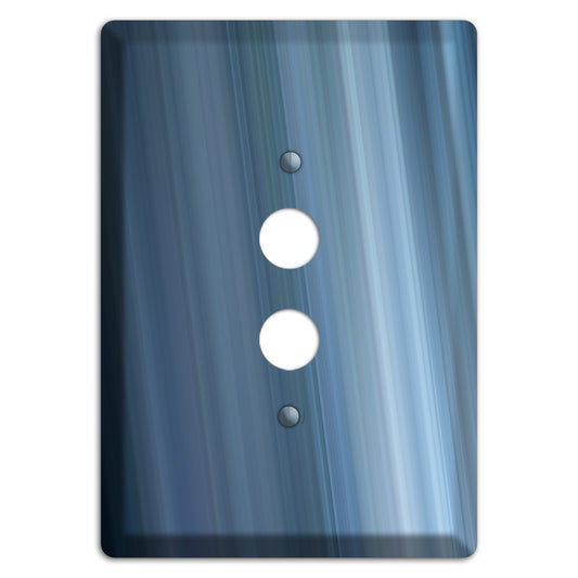 Brushed Blue Stripes 1 Pushbutton Wallplate
