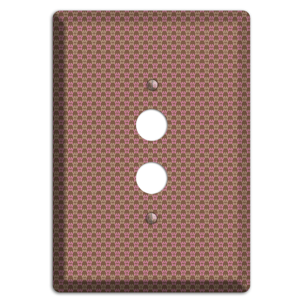 Brown Foulard 1 Pushbutton Wallplate