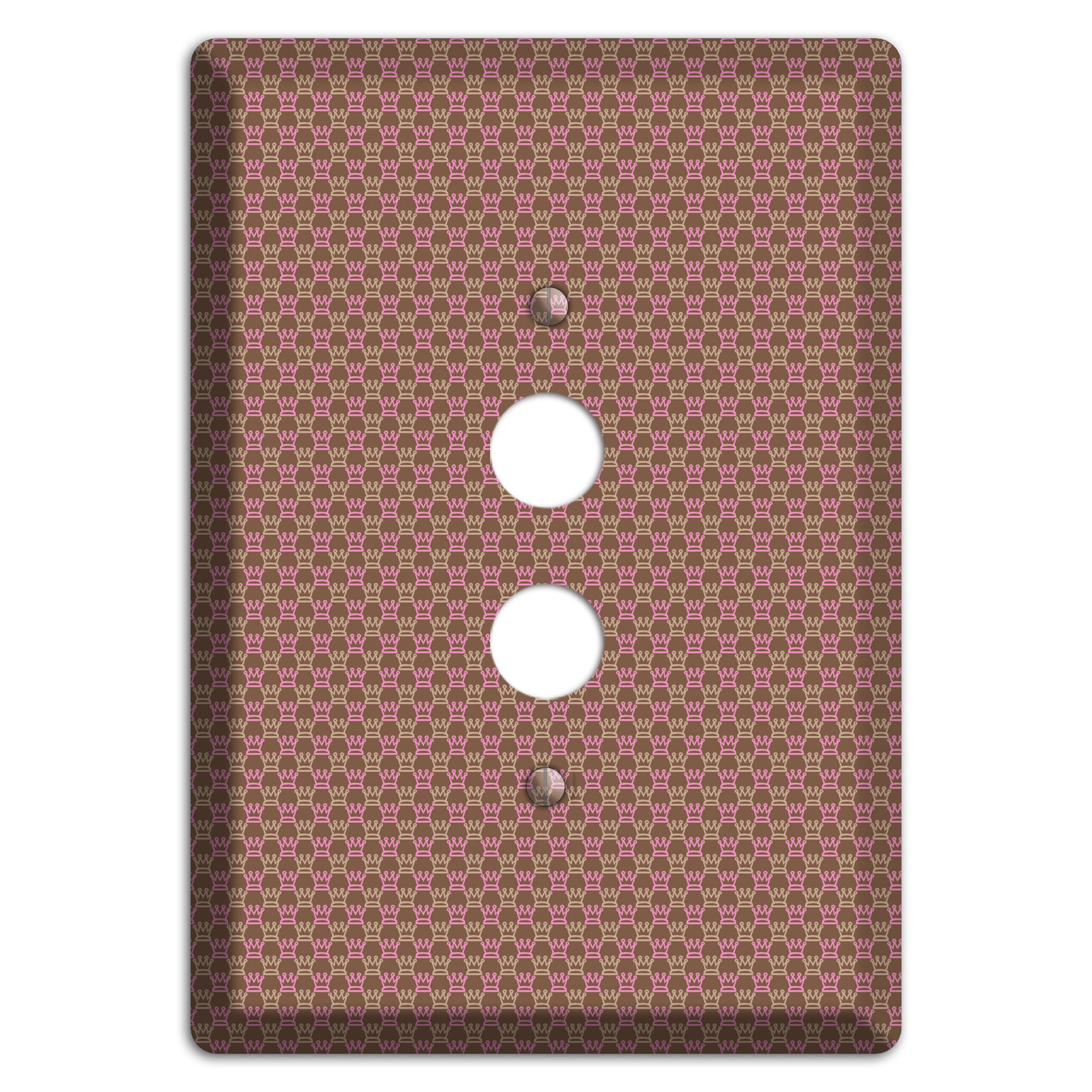 Brown Foulard 1 Pushbutton Wallplate