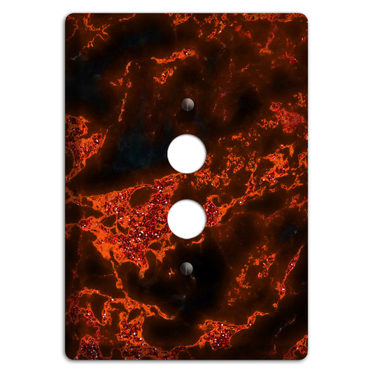 Black and Red Marble 1 Pushbutton Wallplate