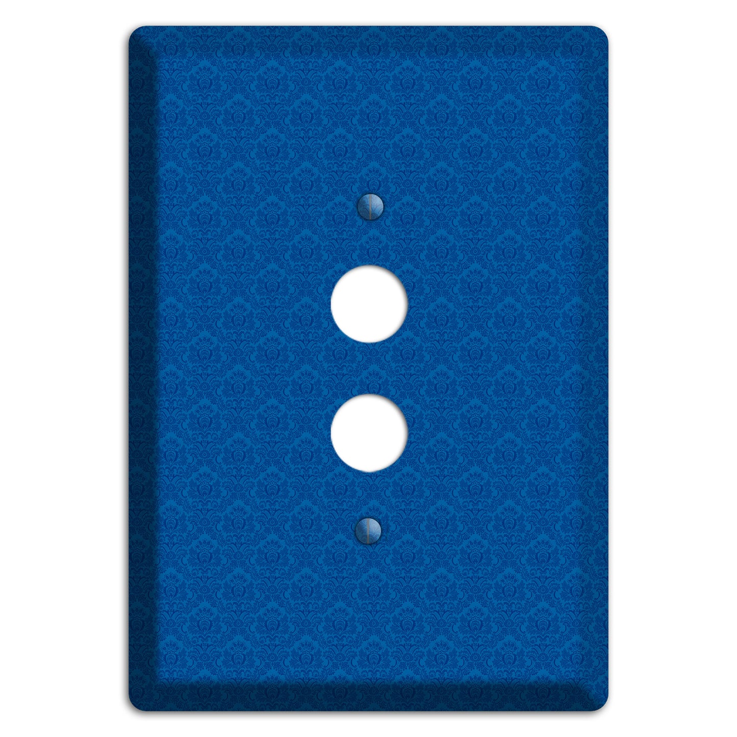Blue Cartouche 1 Pushbutton Wallplate