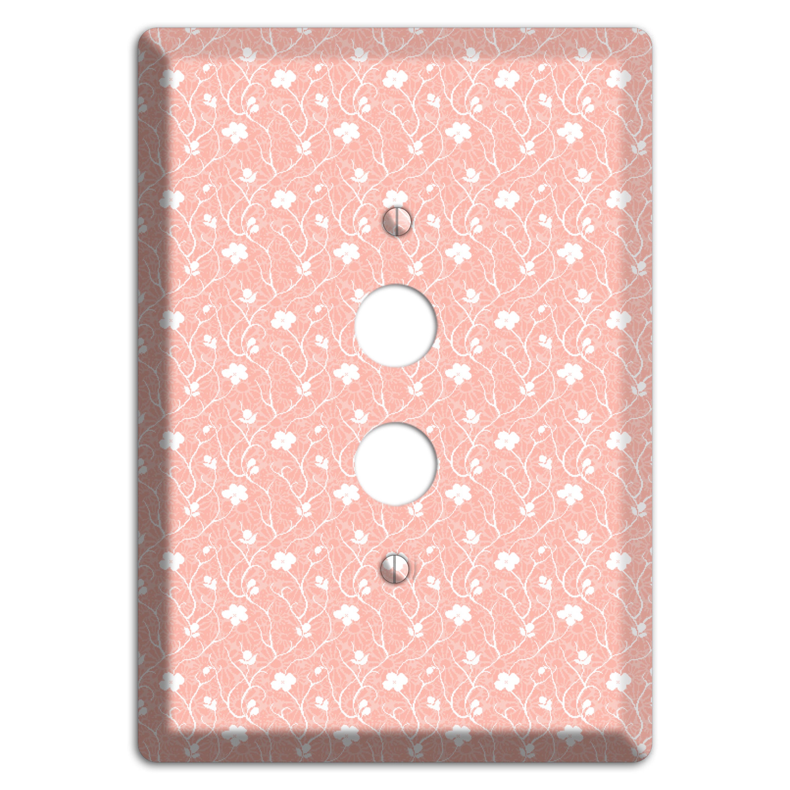 Salmon Sprig 1 Pushbutton Wallplate
