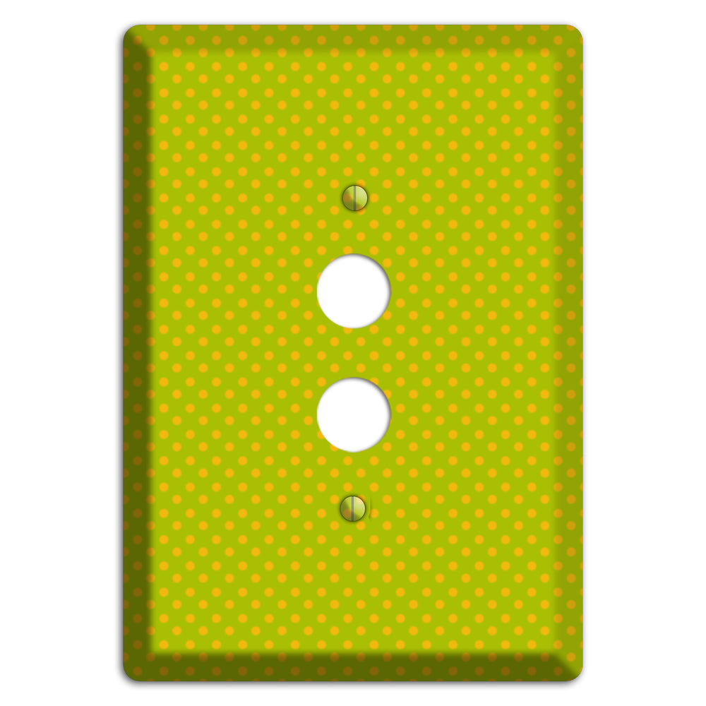 Multi Lime Tiny Polka Dots 1 Pushbutton Wallplate