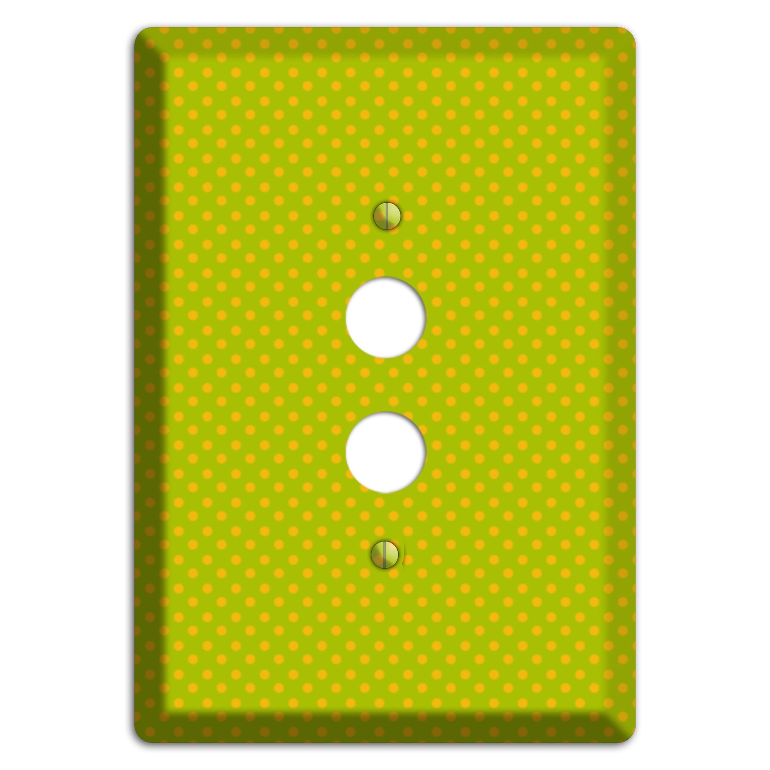 Multi Lime Tiny Polka Dots 1 Pushbutton Wallplate