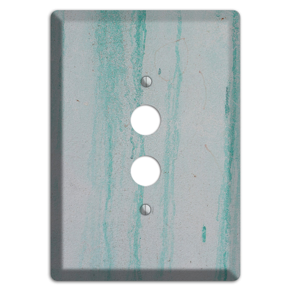 Green Stripes Concrete 1 Pushbutton Wallplate