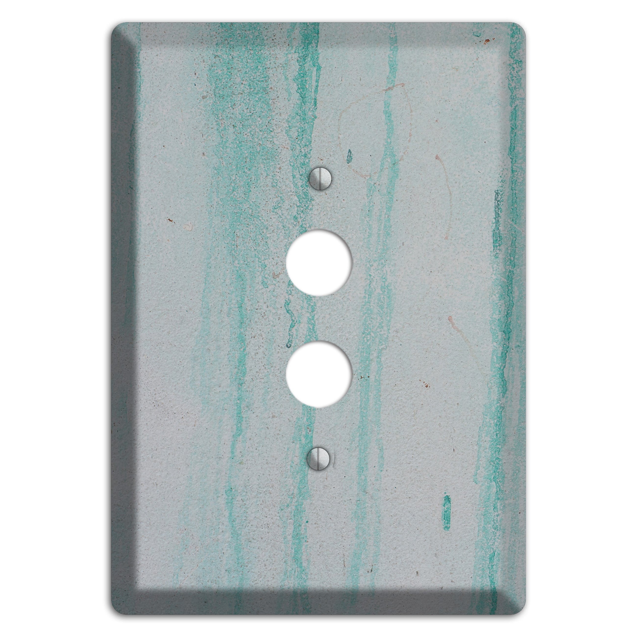 Green Stripes Concrete 1 Pushbutton Wallplate