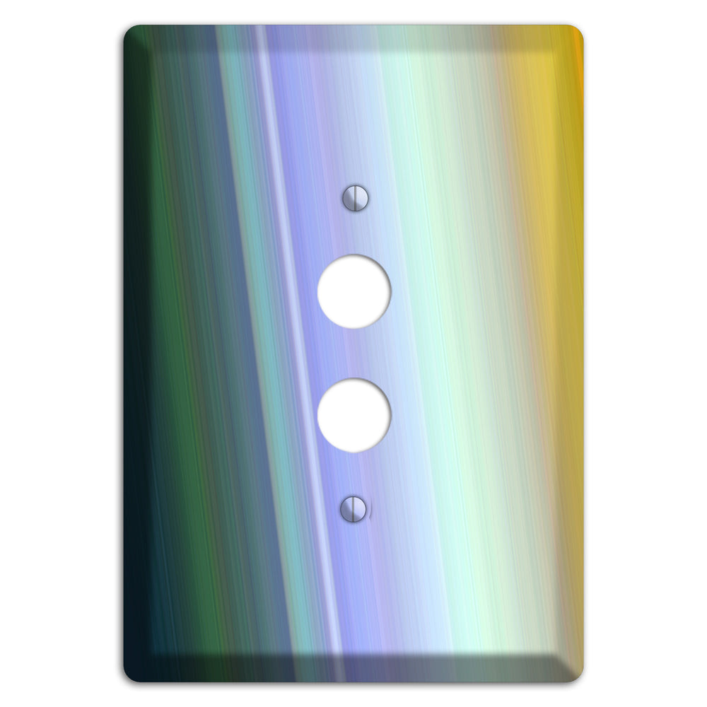 Green Teal Lavender Yellow Ray of Light 1 Pushbutton Wallplate