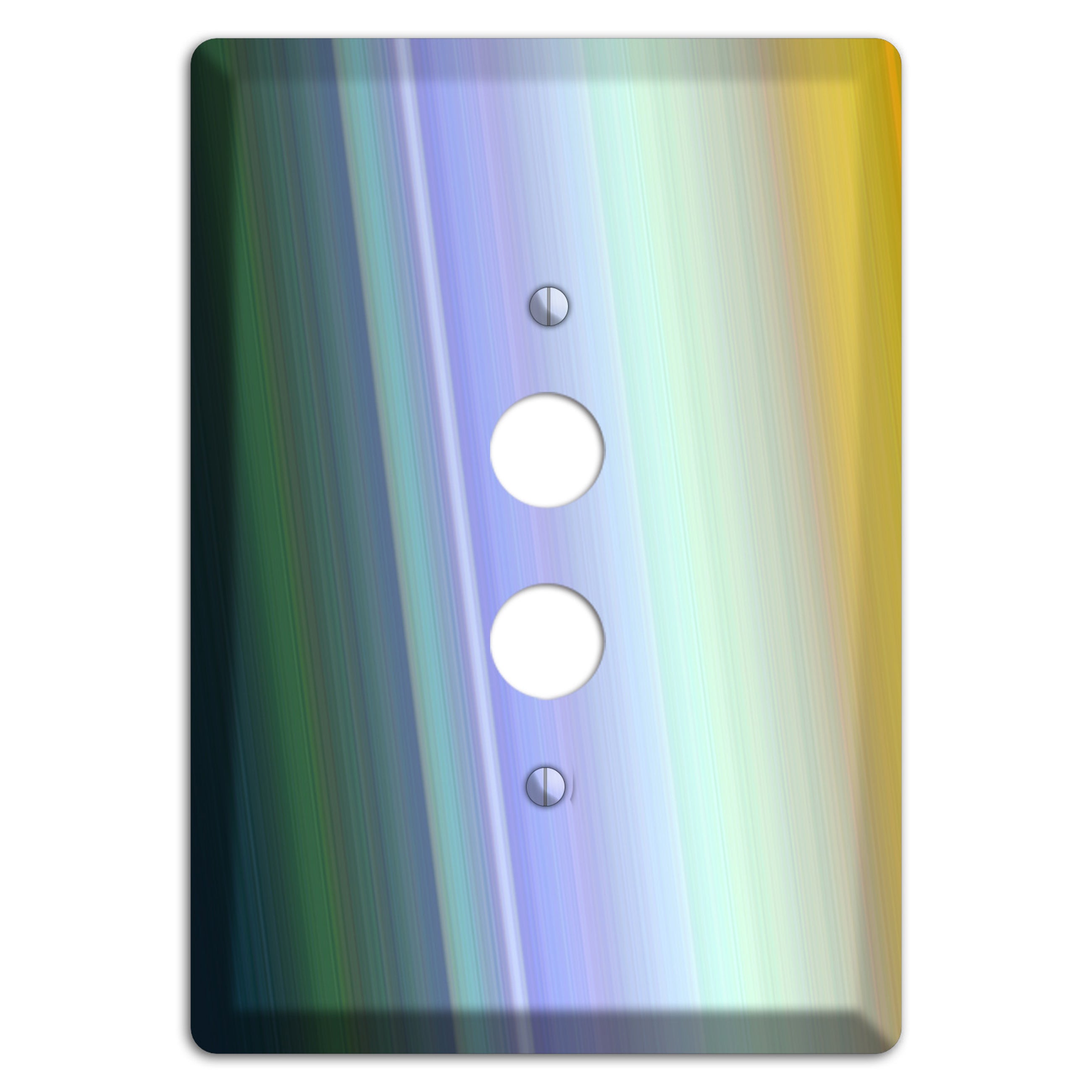 Green Teal Lavender Yellow Ray of Light 1 Pushbutton Wallplate