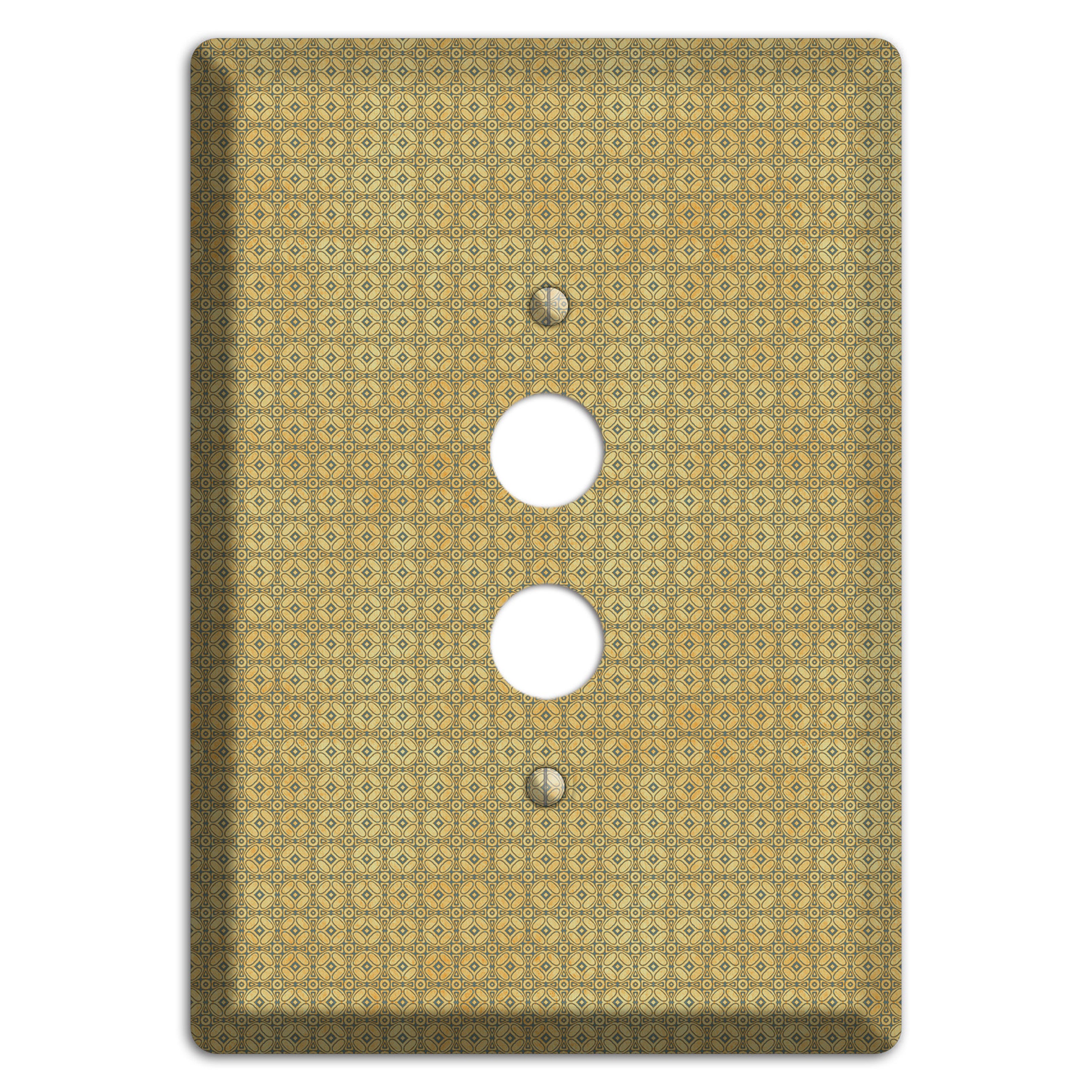 Multi Beige Arabesque 1 Pushbutton Wallplate