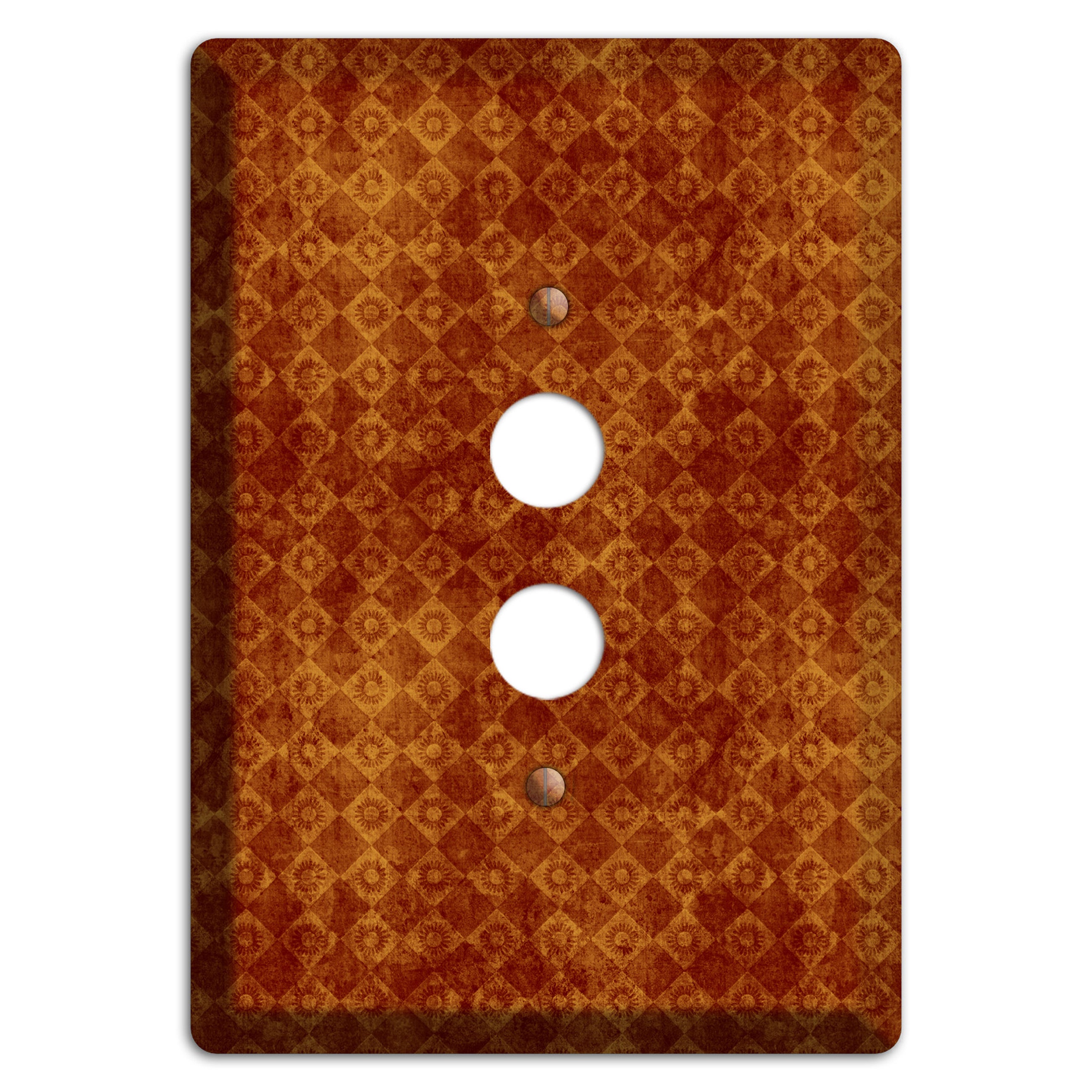 Maroon Diamond Circles 1 Pushbutton Wallplate