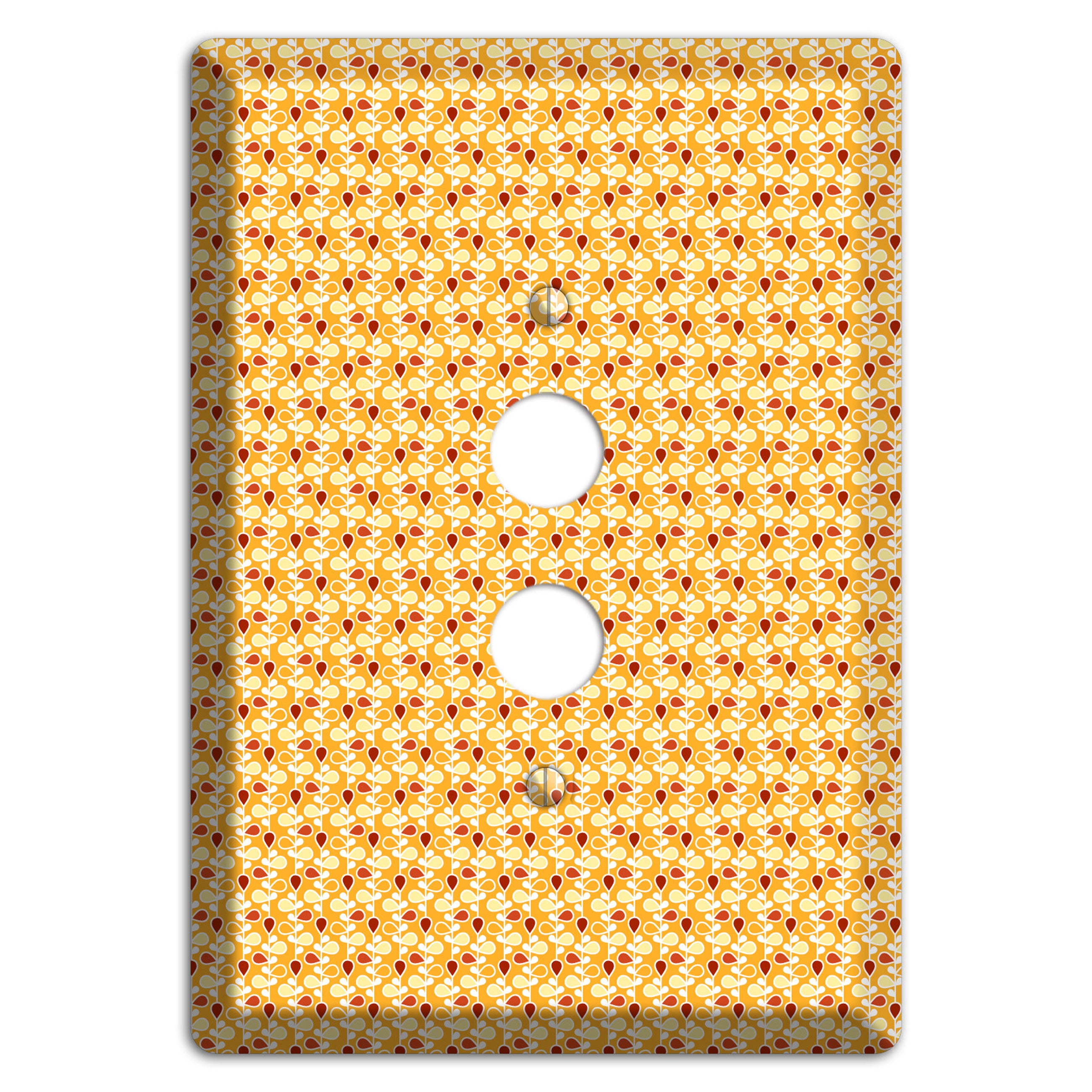 Tiny Yellow Teardrop Vine 1 Pushbutton Wallplate