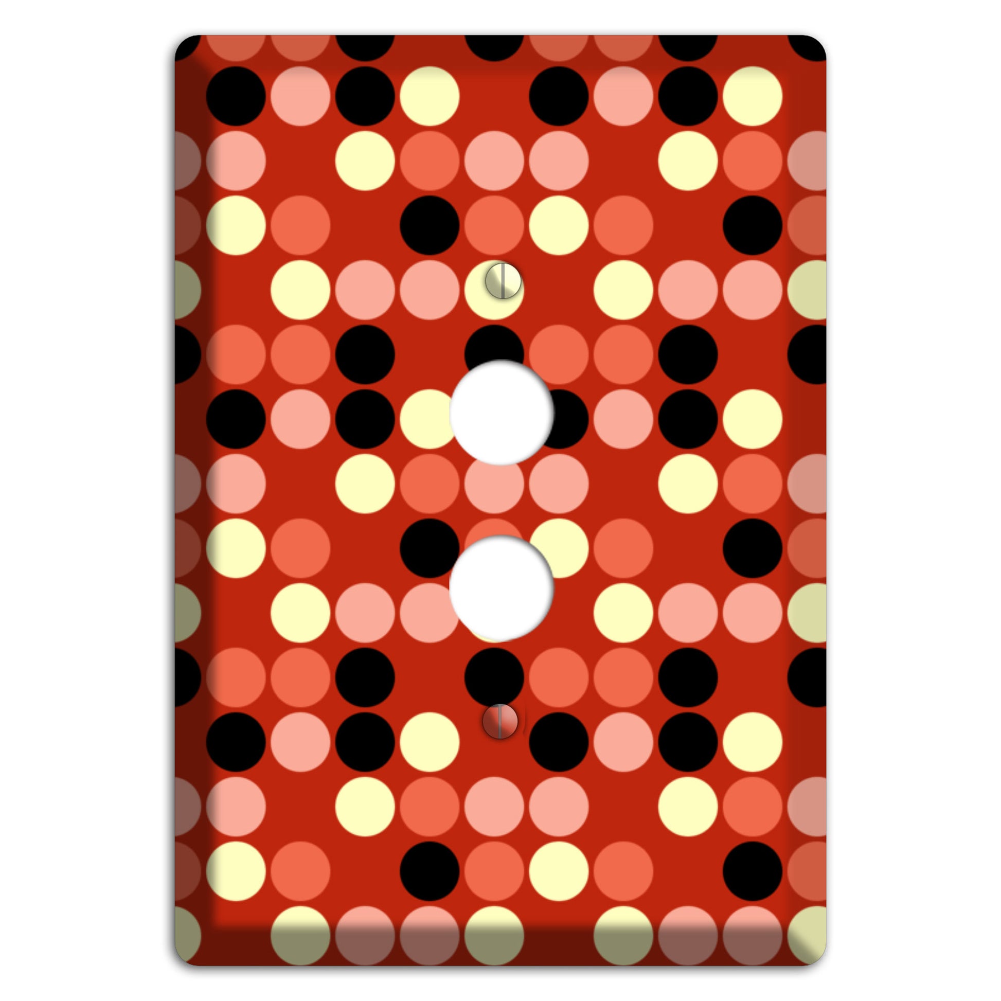 Multi Color Red Dots 1 Pushbutton Wallplate