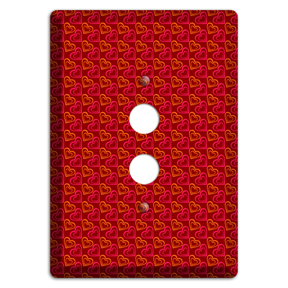 Red and Orange Hearts 1 Pushbutton Wallplate