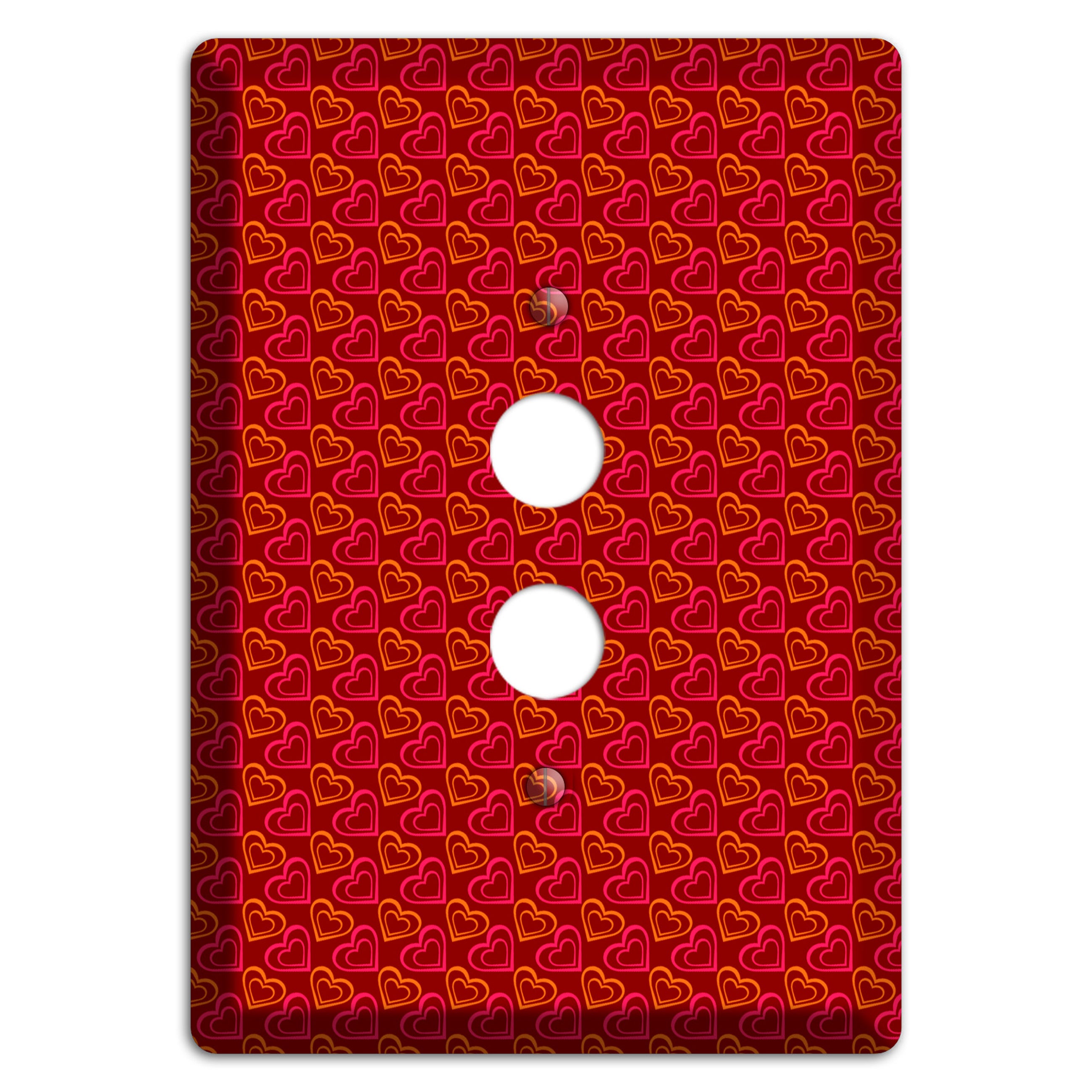Red and Orange Hearts 1 Pushbutton Wallplate