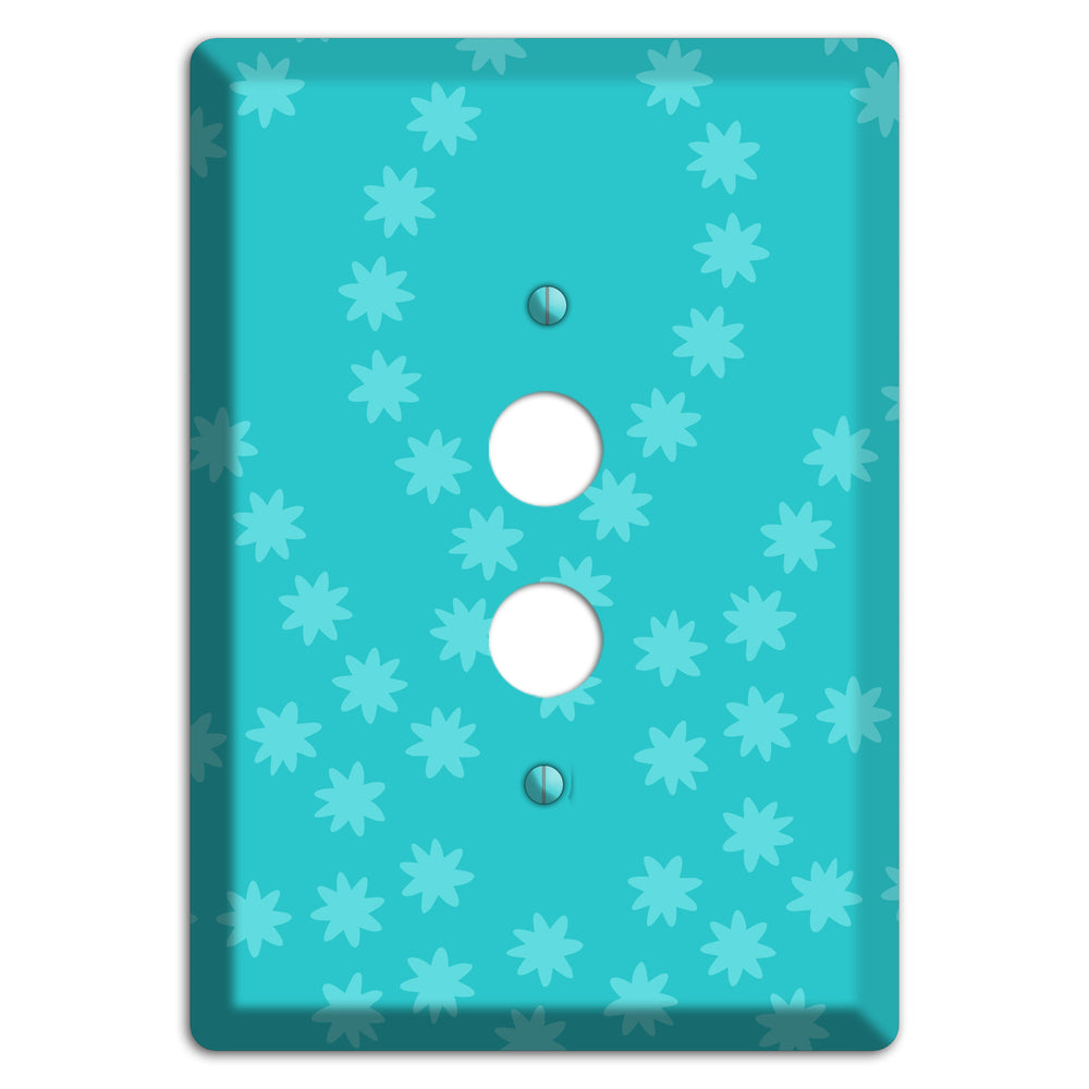 Multi Turquoise Constellation 1 Pushbutton Wallplate