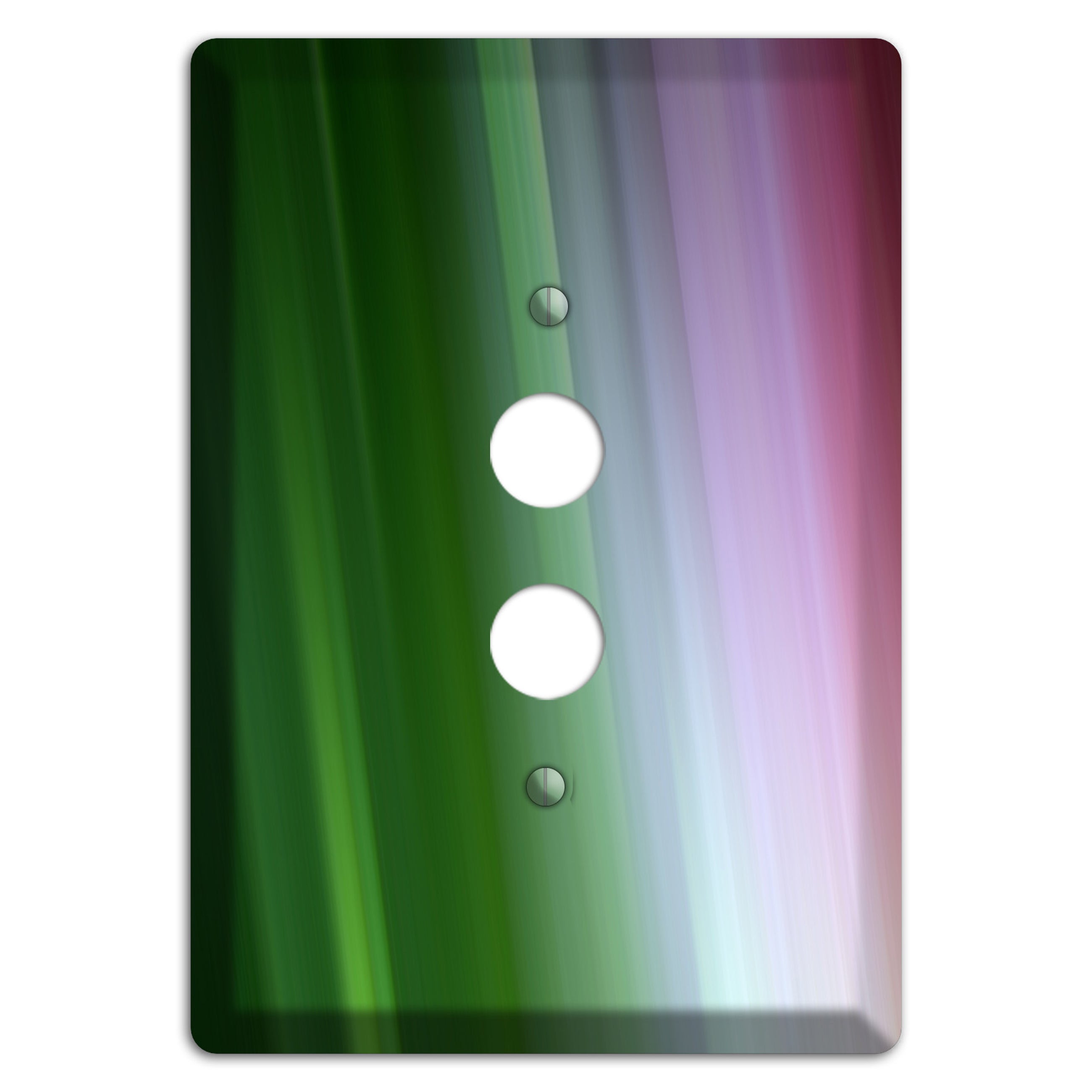 Green Lavender and Pink Ray of Light 1 Pushbutton Wallplate