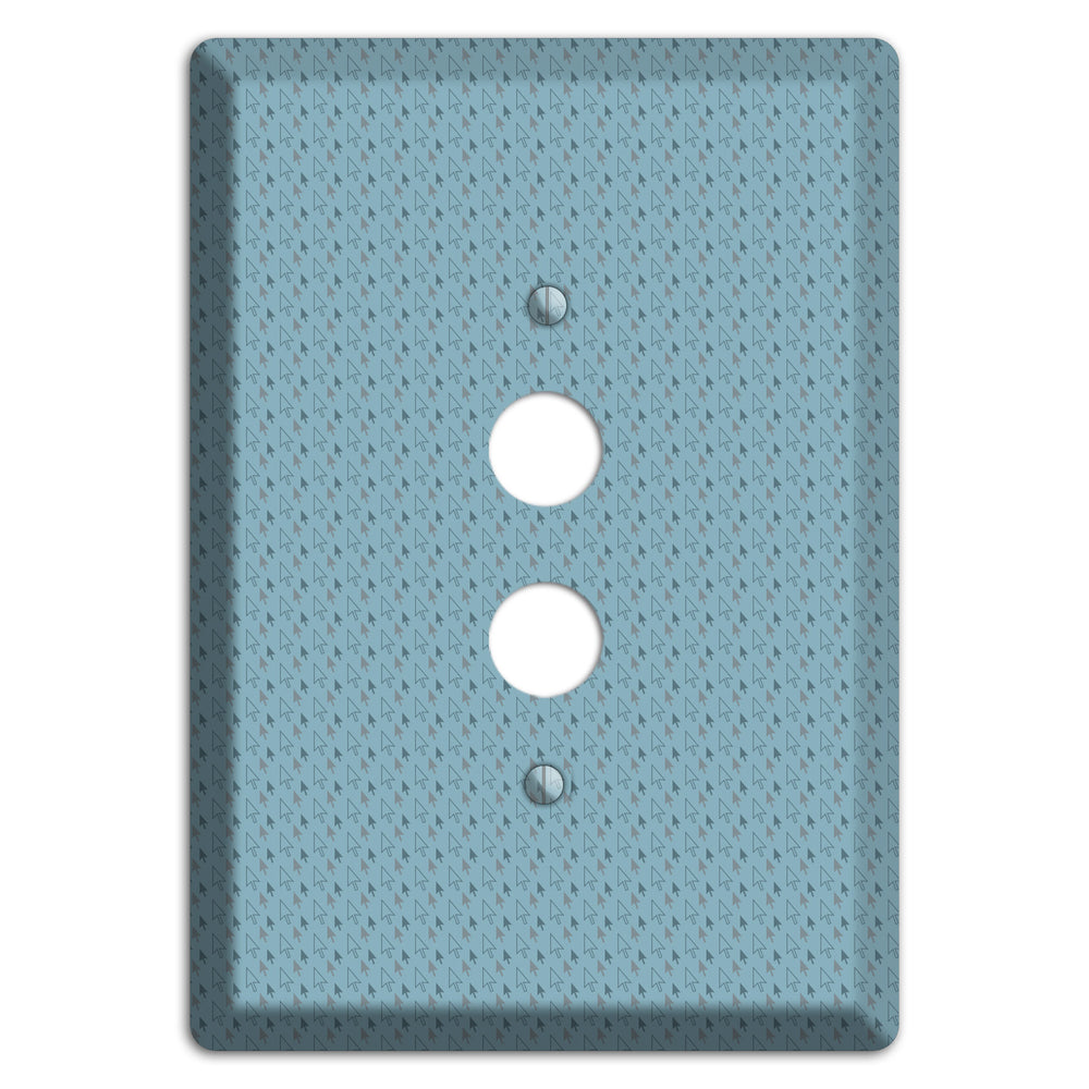 Blue Tiny Trees 1 Pushbutton Wallplate