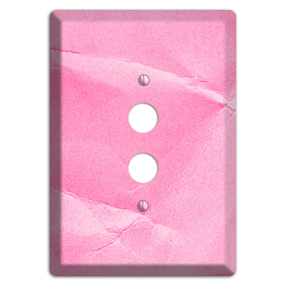 Carnation Pink Texture 1 Pushbutton Wallplate