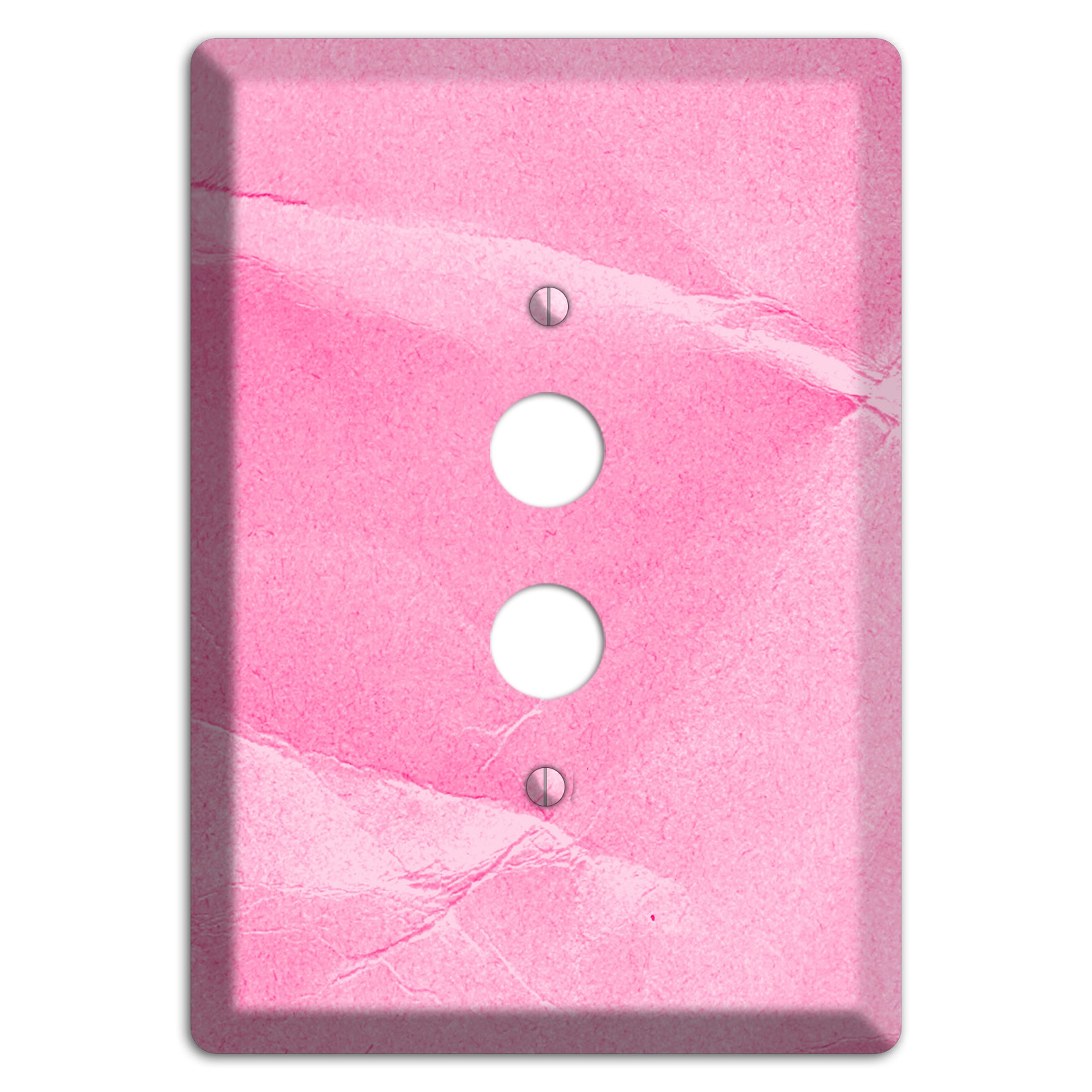 Carnation Pink Texture 1 Pushbutton Wallplate