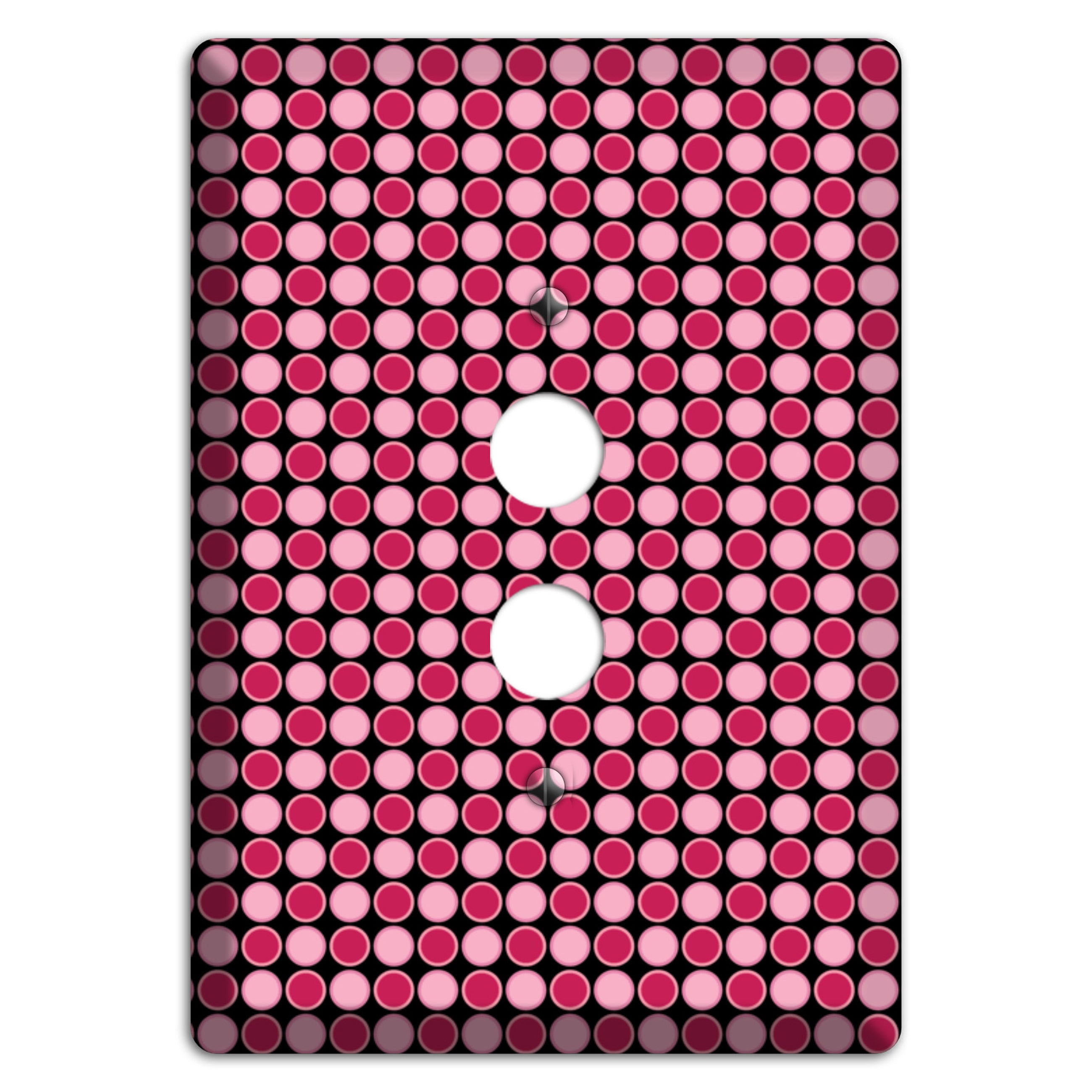 Fuschia and Pink Tiled Dots 1 Pushbutton Wallplate