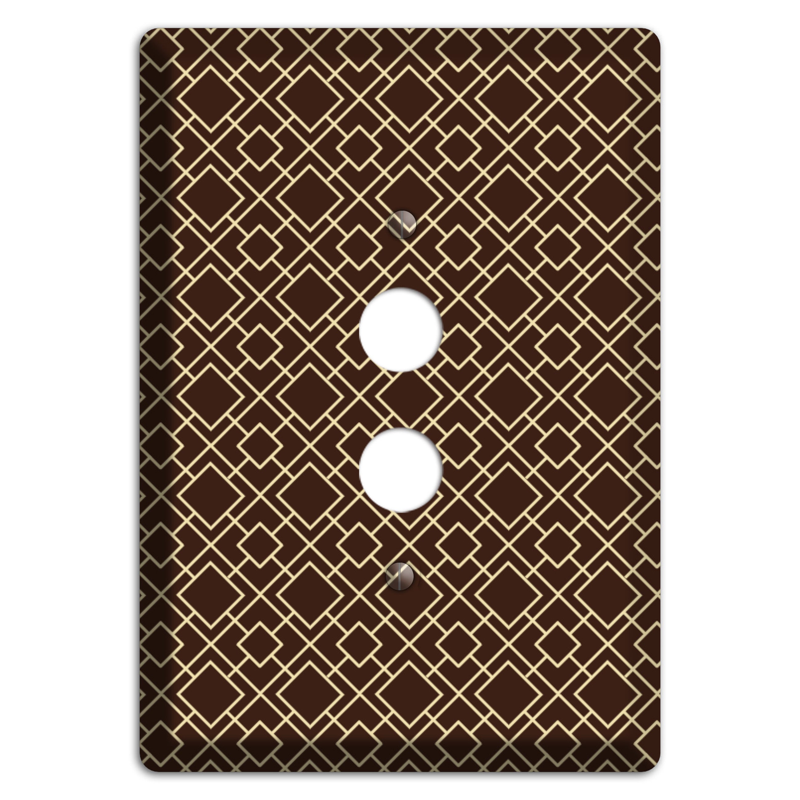 Asian Square Pattern 1 Pushbutton Wallplate