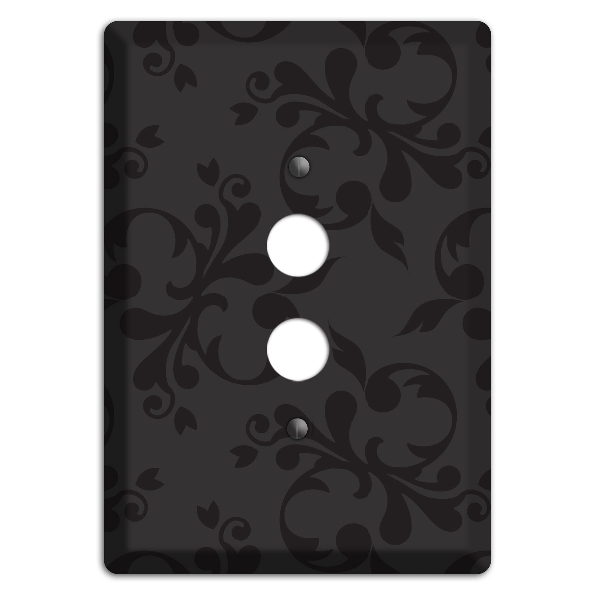 Black Victorian Toile 1 Pushbutton Wallplate