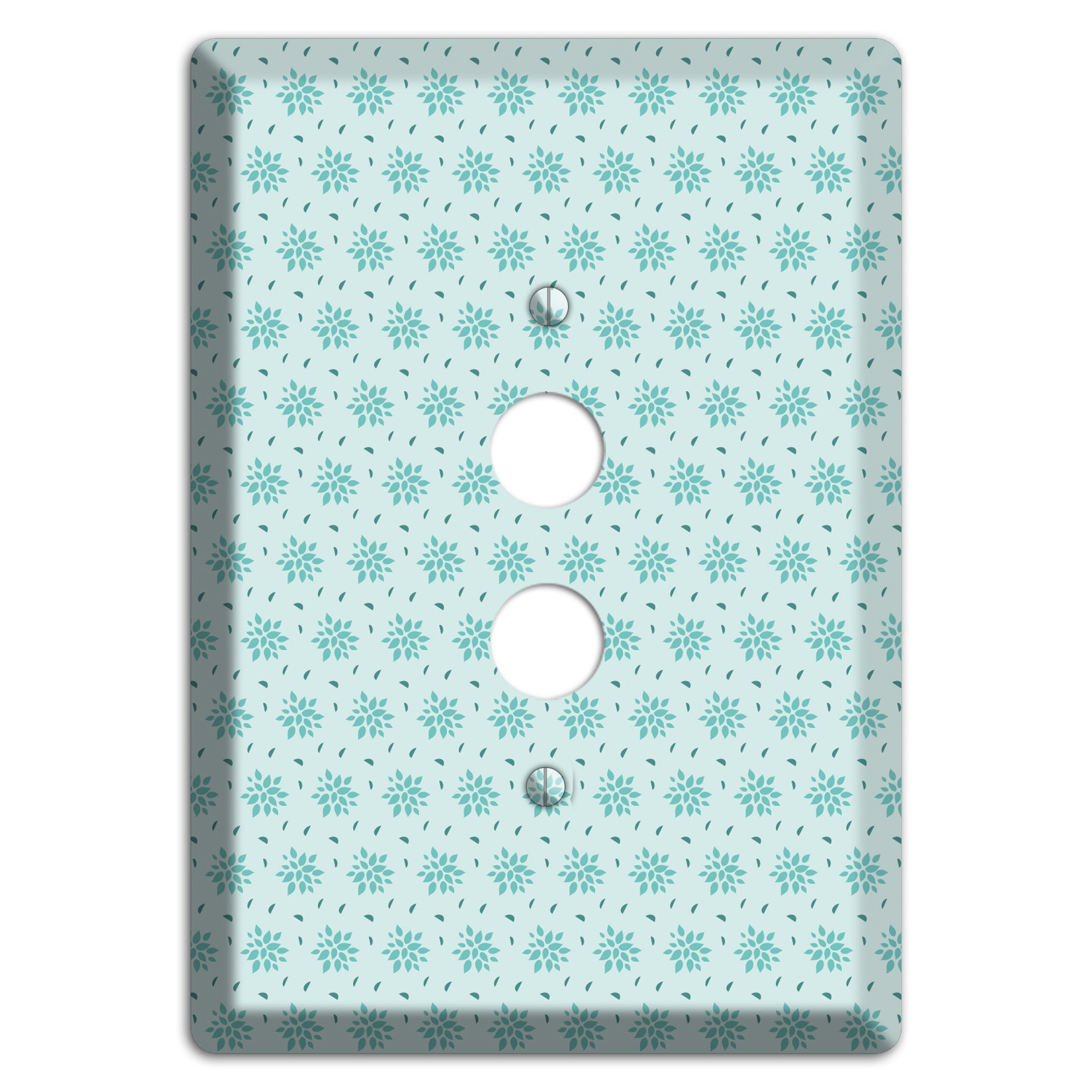 Soft Blue Calico 1 Pushbutton Wallplate