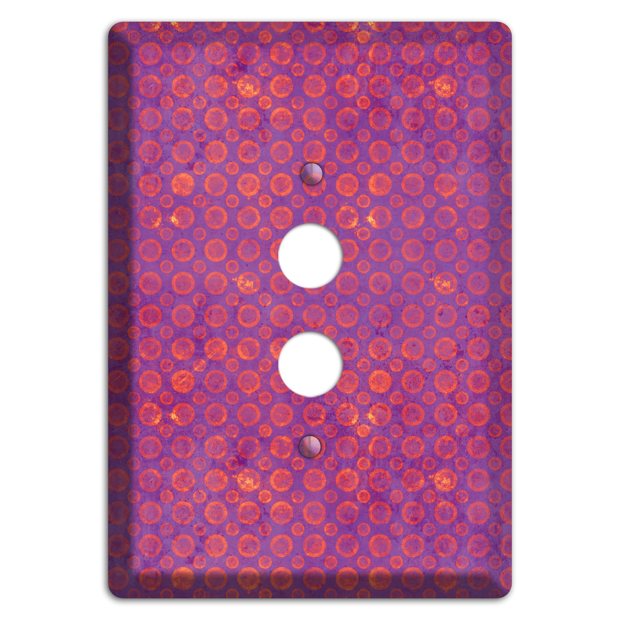Purple and Pink Circles 1 Pushbutton Wallplate