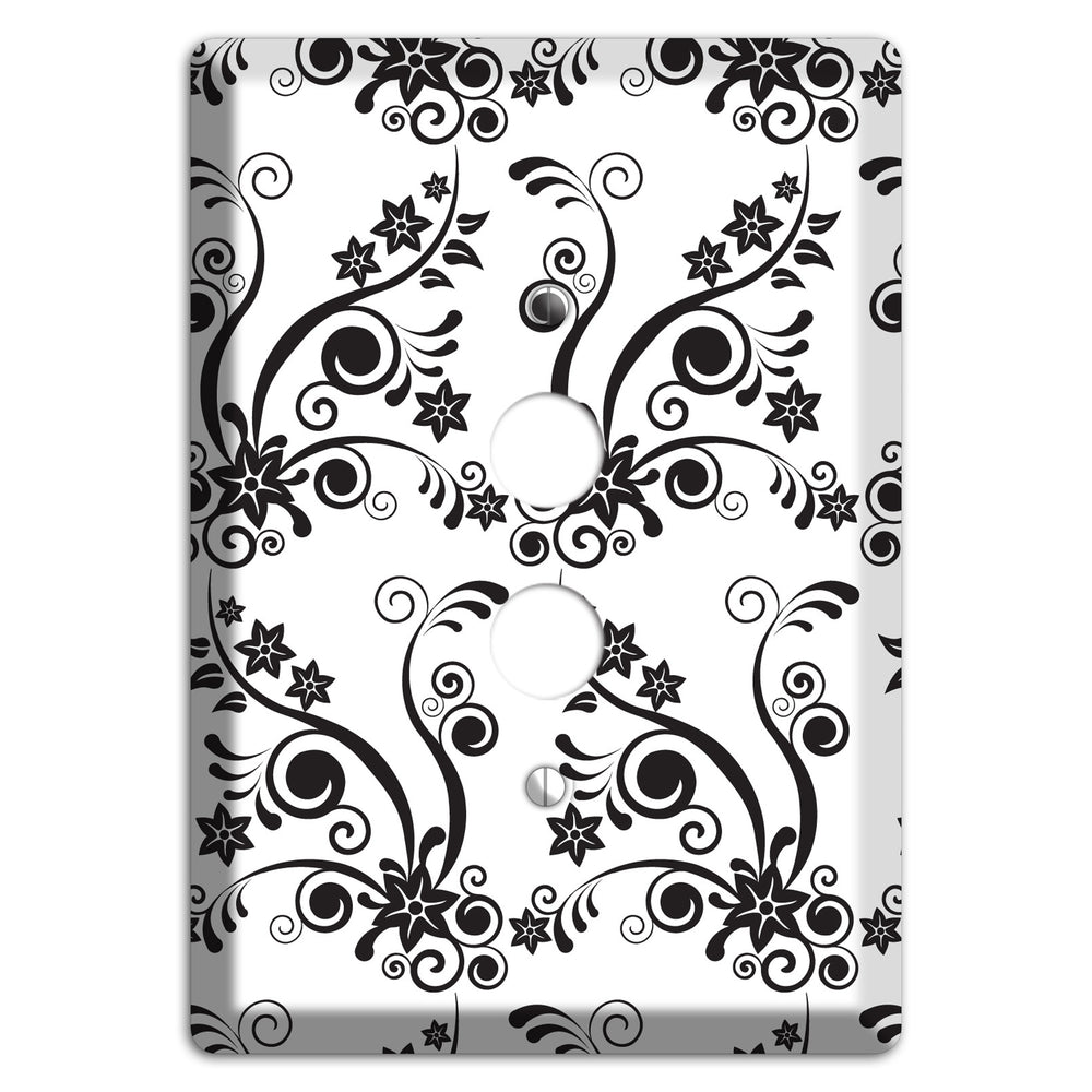 Scrolled Floral Toile 1 Pushbutton Wallplate